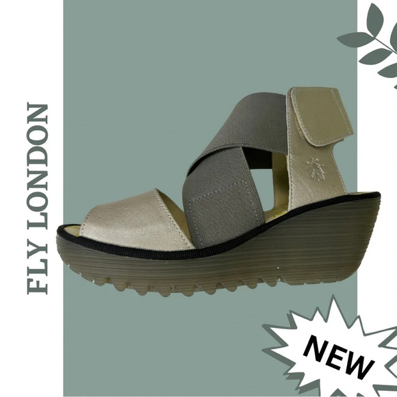 Fly London Yuba Open Toe
Sandal Wedge 385 Borgogna
Silver Size 10 - 10.5 US 41 E - Picture 2 of 7